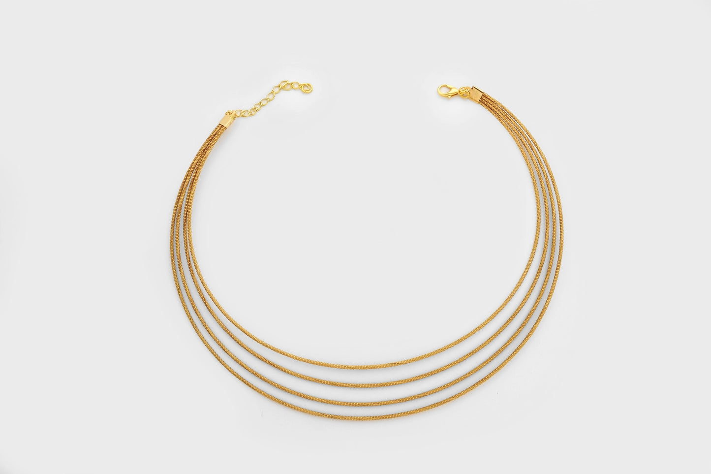 Collier en or végétal, 4 cercles concentriques