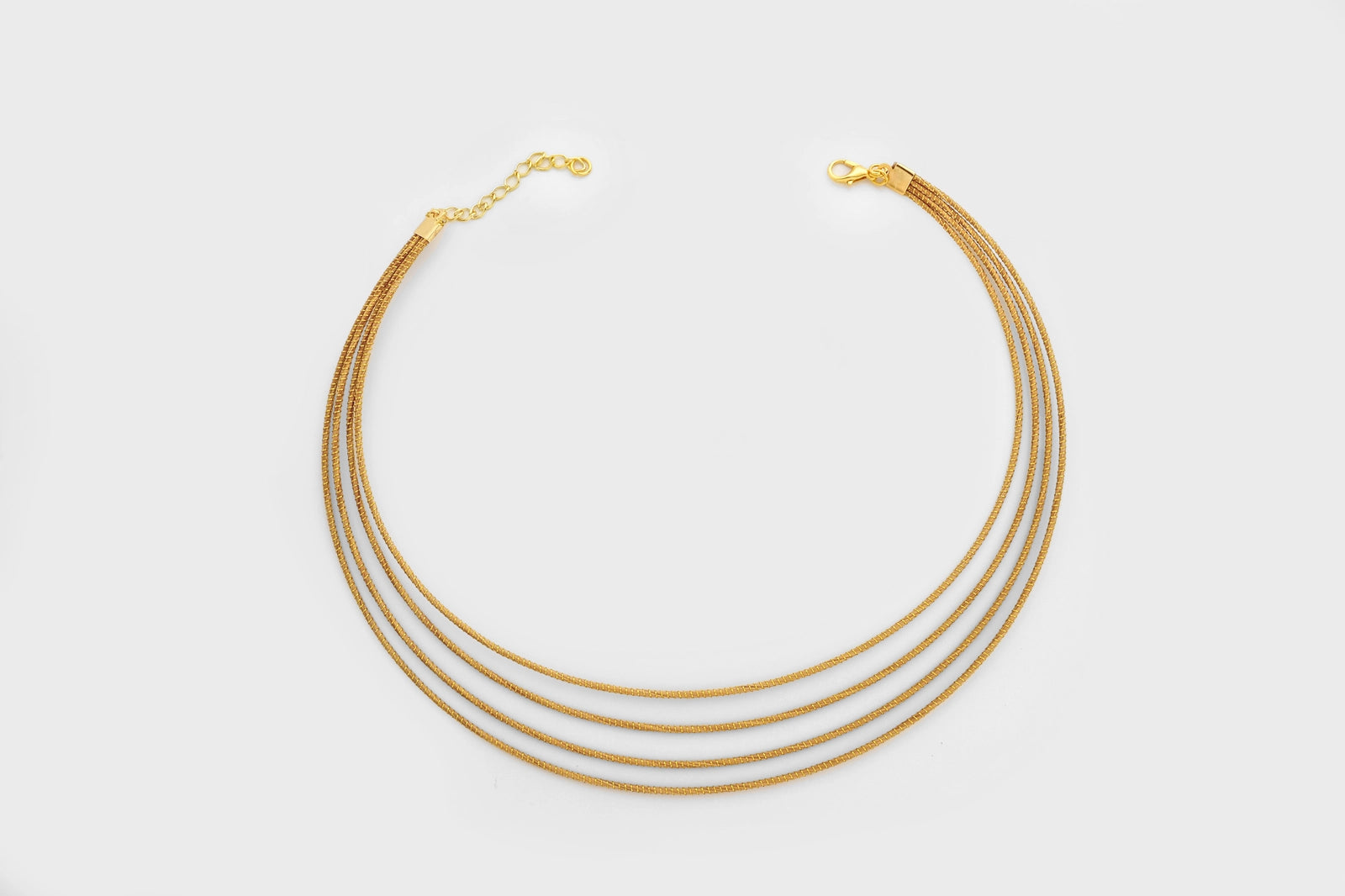 Collier en or végétal, 4 cercles concentriques